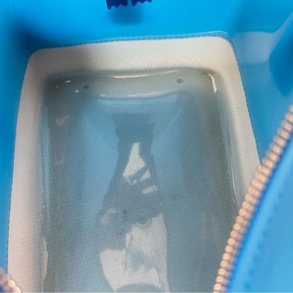 Furla Boston Blue and Gray Jelly Handbag - Picture 13 of 16